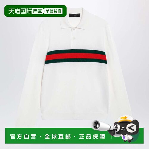 1h可退 GUCCI 男士T恤 875162XKFPA9035 AW2026 白色 长袖POLO衫