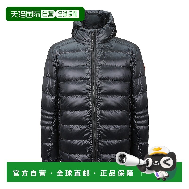 CANADA GOOSE 男士黑色欧版连帽羽绒服 Crofton系列连帽羽绒服