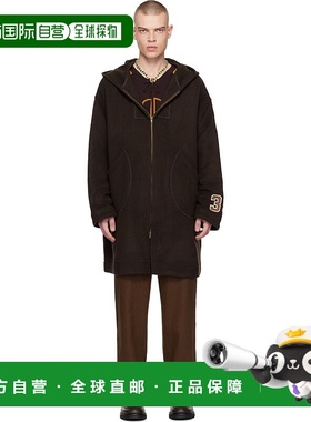 1h可退 潮奢 Bode 男士 棕色 Sideline 大衣 MRF24OW010呢大衣