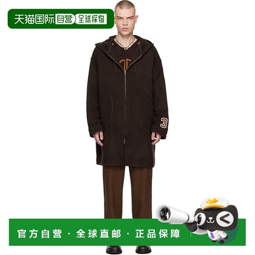 1h可退 潮奢 Bode 男士 棕色 Sideline 大衣 MRF24OW010