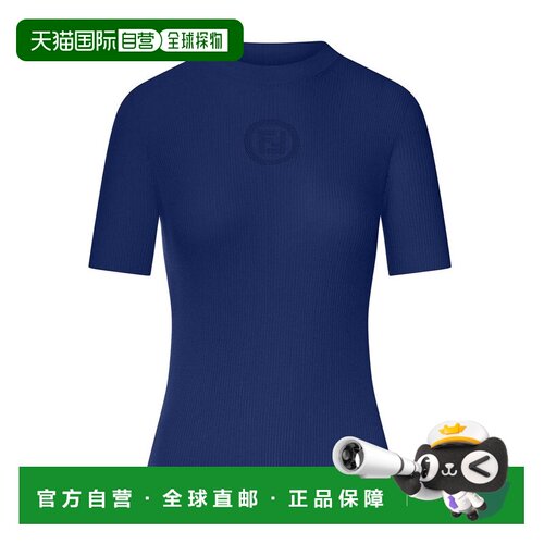 FENDI 女士T恤 FZXF22AYBXF1WX7 AW2026 蓝色 Blue Cotton Sweate
