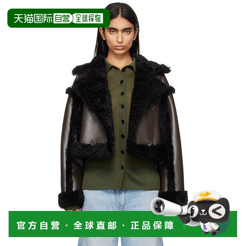 1h可退 潮奢 Stand Studio 女士 棕色 & 黑色 Kristy 人造毛皮夹