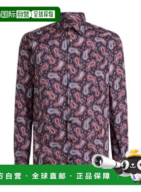 1h可退 ETRO 男士衬衫 MRIB000599SAED9X0883 AW2025 灰色