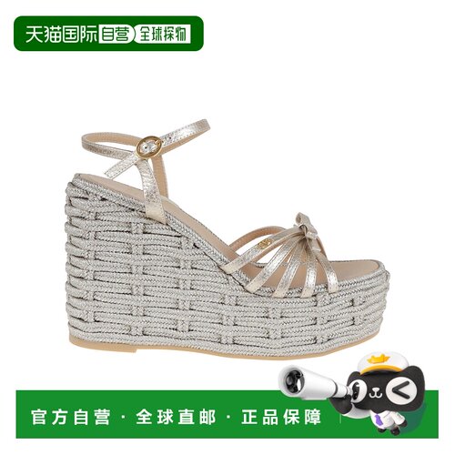 VALENTINO 女士休闲鞋 WS0MH1RPTR16 AW2025 灰色 Vlogo坡跟凉鞋