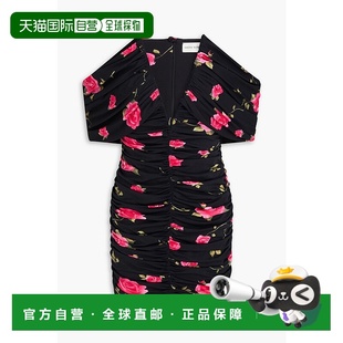 潮奢 露肩褶皱印花针织迷你连衣裙 magda 女士 RE2 butrym 1h可退