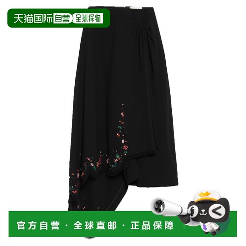 Lanvin 朗雯 女士 中长半身裙 black黑色 舒适时尚