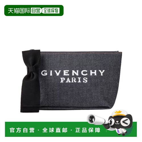 GIVENCHY 男士手拿包 BB60PQB2CF415 SS2026 灰色 蝴蝶结小手拿包