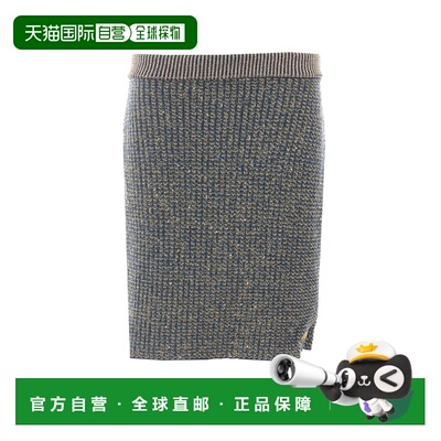 BALMAIN 女士半身裙 HF1LB004KK13SQH AW2026 蓝色 Skirt with Lu