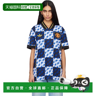 1h可退 潮奢 Adidas 女士 蓝色 Manchester United LFSTLR T恤 JN