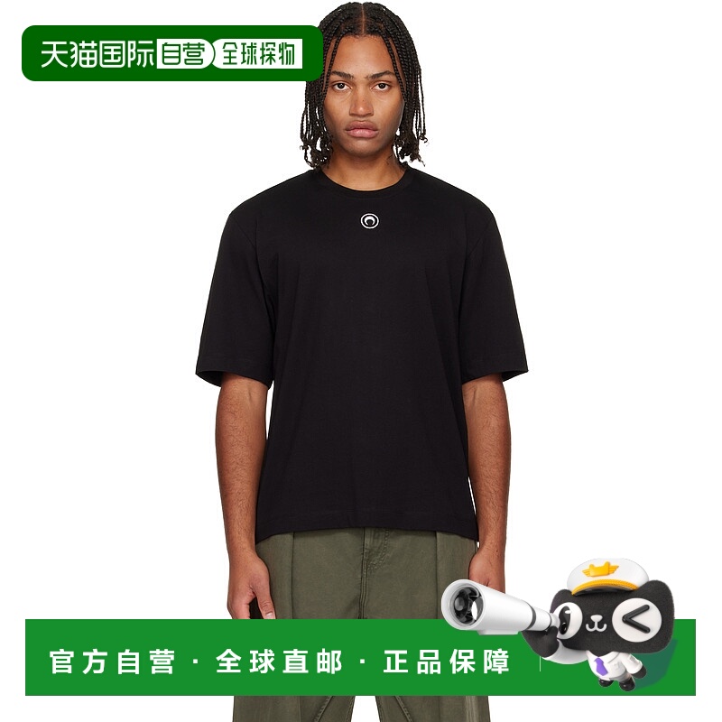 1h可退 潮奢 Marine Serre 男士 黑色 Moon Logo Jersey Loose Fi