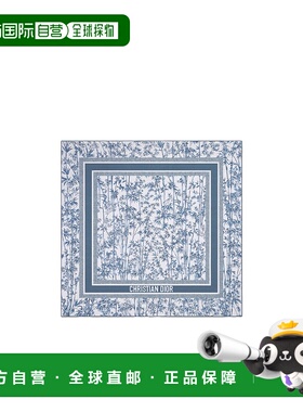 DIOR 女士围巾 54TJB140I004C540 AW2025 蓝色 印花披肩