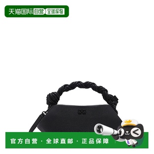 GANNI 女士单肩包 A6961099 AW2025 黑色 迷你提手单肩包