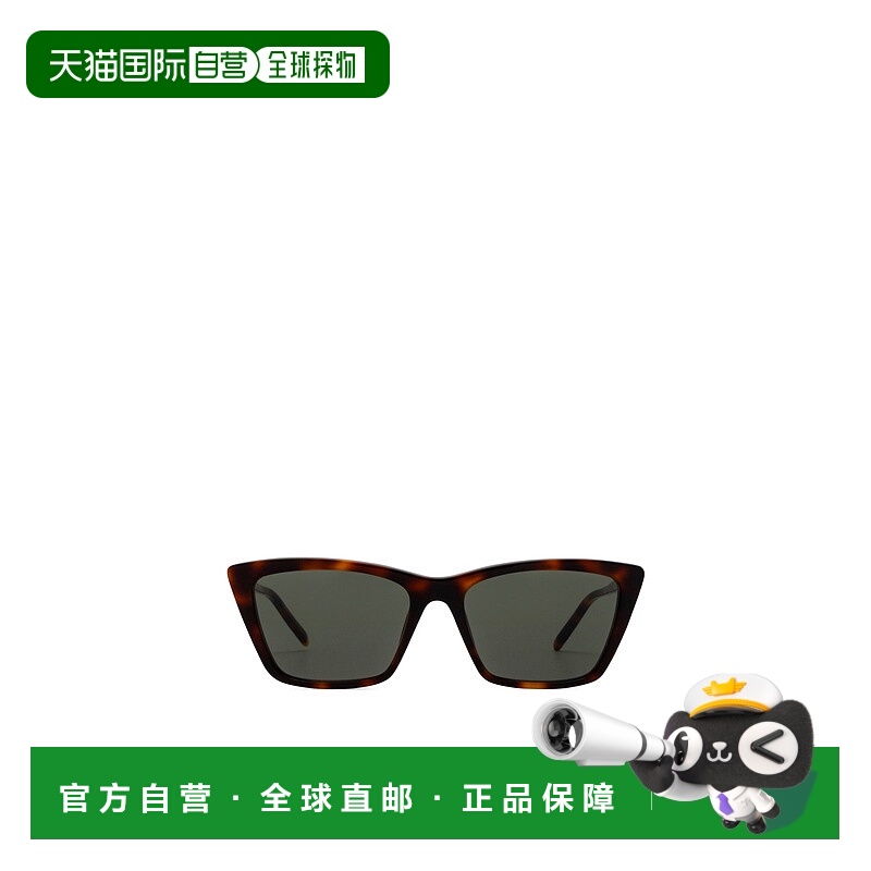 1h可退 SAINT LAURENT 女士眼镜 SL737003 AW2024 黑色 徽标太阳