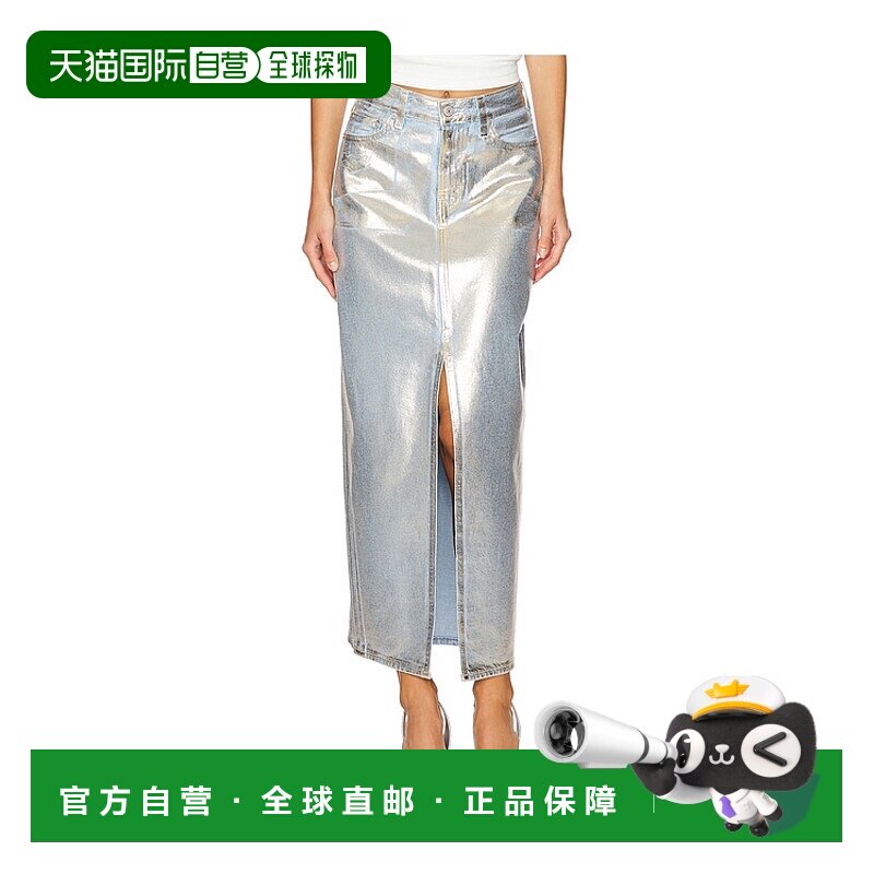 1h可退 潮奢 Levi'S 李维斯 女士 蓝色 Ankle Column 牛仔半身裙