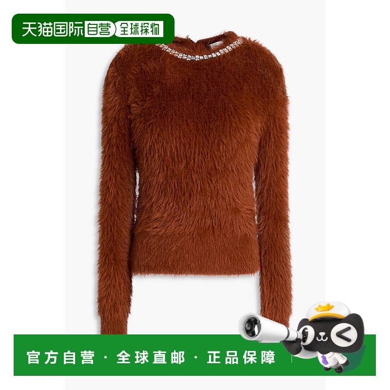 1h可退 潮奢 ZIMMERMANN 女士 水晶装饰磨毛针织毛衣 0200TF241S