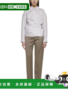 LEMAIRE 女士休闲裤 W221PA423LF711437 SS2022 灰色直筒裤