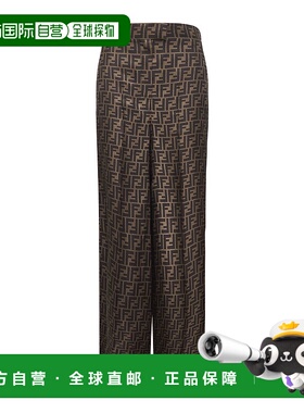 FENDI 女士半身裙 FR6606A8G3F118W AW2025 棕色 PANTALONE FF TW