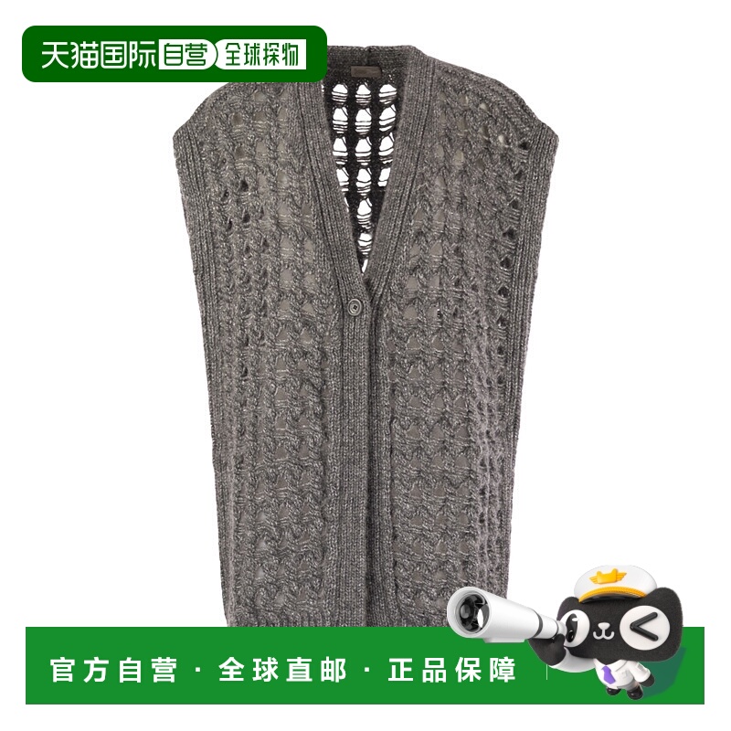 1h可退 HERNO 女士针织衫 MC00042DR9430 AW2025 灰色 无袖针织衫