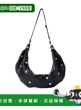 1h可退 CHLOÉ 女士斜挎包 C24WS610O4148B AW2024 黑色 大号铆钉