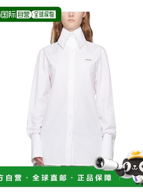 WE11DONE 女士衬衫 WDSH224130WWH AW2024 白色 翻领长袖衬衫