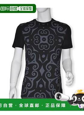 VERSACE 男士T恤 V800681VJ00239V7008 男装黑色上衣 AW2021