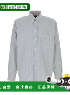 FENDI 男士衬衫 FS1296AVZCF0QR0 SS2026 白色 Striped button-do
