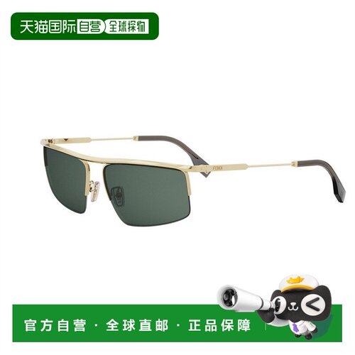 FENDI 男士眼镜 FE40141U30N AW2025 绿色 几何框太阳镜配饰