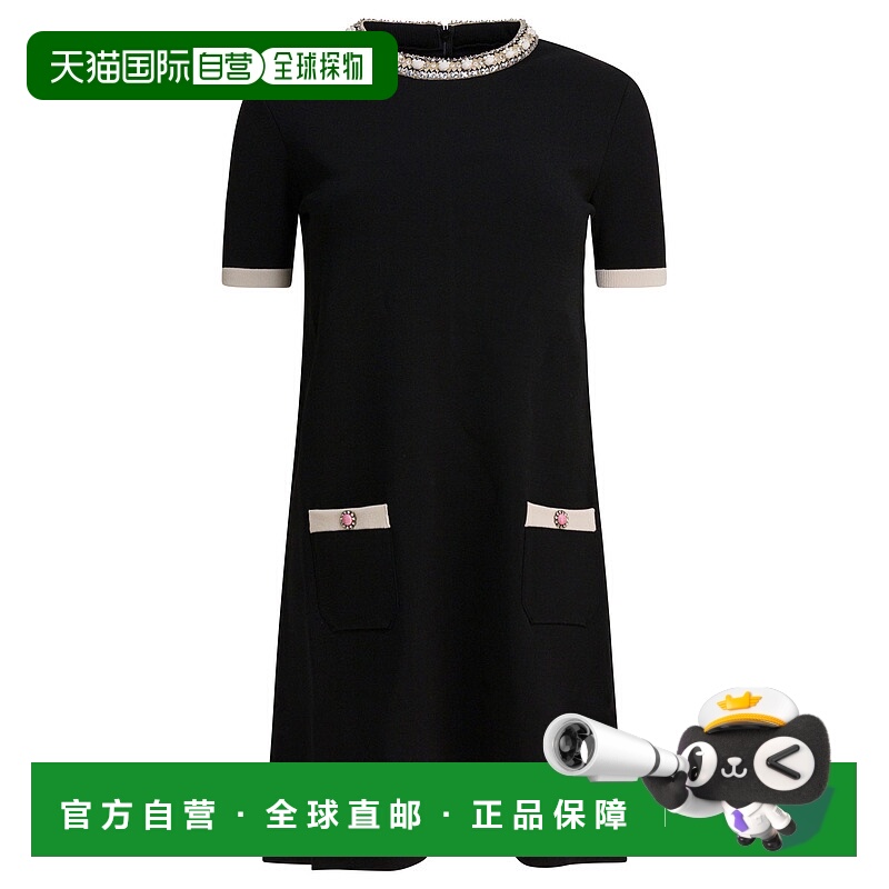 1h可退 VALENTINO 女士连衣裙 6B3KD13L96B0NABLACK CO 黑色