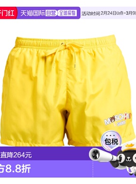 1h可退 潮奢 Moschino 莫斯奇诺 男士 泳裤 yellow黄色 舒适时尚