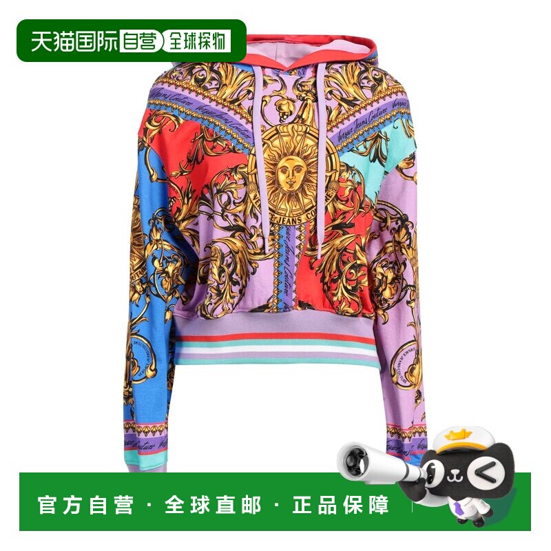 versace 范思哲 女士 运动衫 purple紫色 舒适时尚帽衫