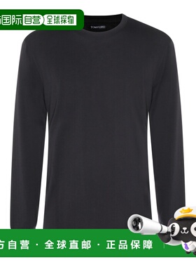 1h可退 潮奢 Tom Ford 汤姆 福特 男士 黑色T恤 JCL006JMT012NAA