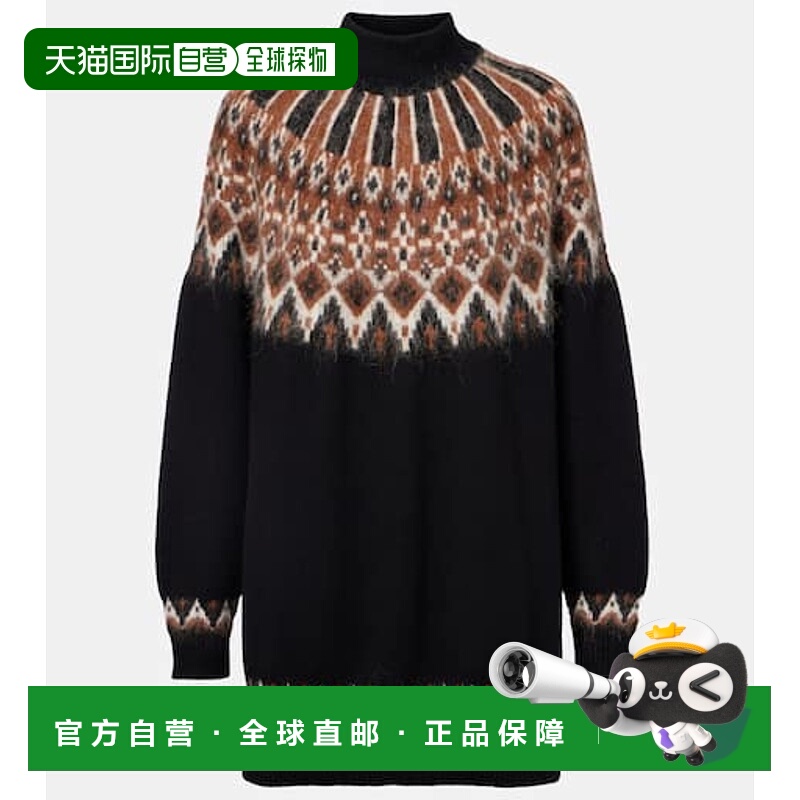 1h可退 潮奢 Staud 女士 Liza 'Fair Isle' 羊毛混纺针织连衣裙