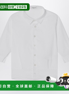1h可退 潮奢 il gufo 女童 白色棉质衬衫式连体衣童装 P25MB036C0