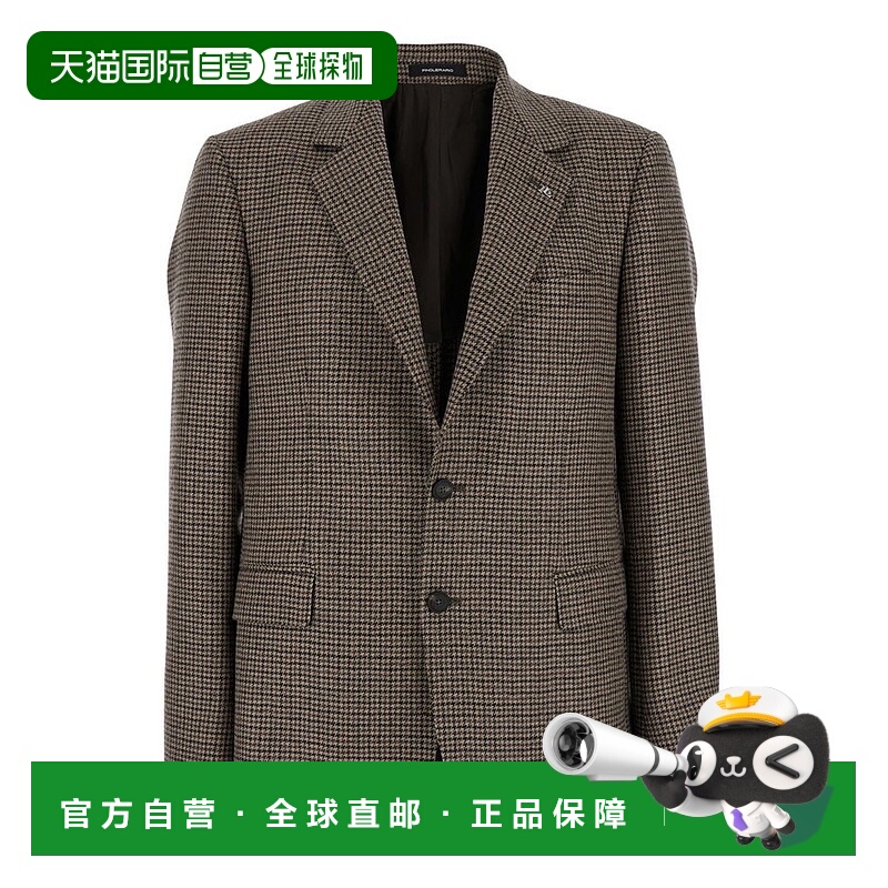 1h可退 潮奢 Tagliatore 男士 單排扣狗牙紋西裝外套 GBLACK12B34