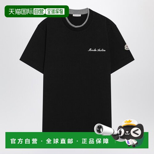MONCLER 男士T恤 8C0001589AYY999 SS2026 黑色