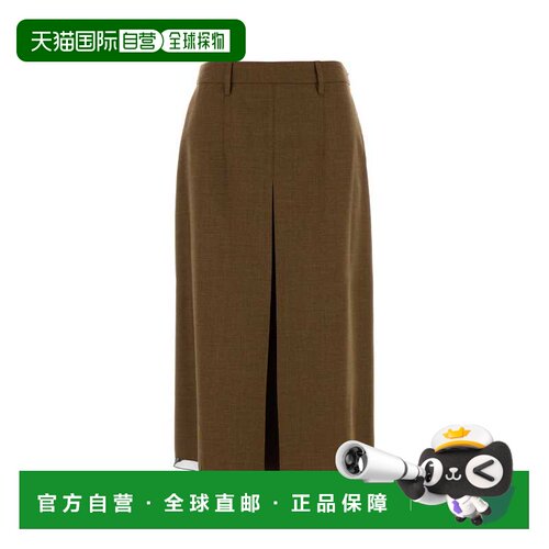 PRADA 女士半身裙 P10A9SOOO1PSWF0005 AW2026 棕色长裙包臀裙