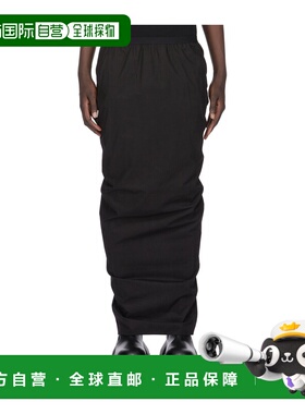 RICK OWENS 男士休闲裤 RU01E5301P09 SS2025 黑色 松紧腰半身裙