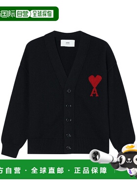 AMI PARIS 专柜款 女士红色爱心羊毛毛衫H25UKC367018毛衣开衫