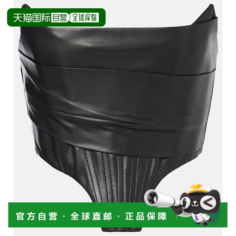 1h可退 潮奢 ALEX PERRY 女士 皮革紧身胸衣 black黑色 舒适时尚