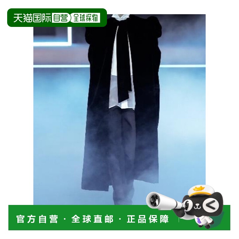 1h可退 DIOR 女士大衣 551M14A5132X9000 SS2025 黑色 丝绒斗篷