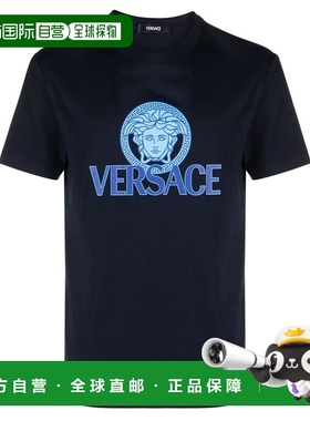 VERSACE 男士T恤 10142261A100881UI20 范思哲黑色短袖SS2024
