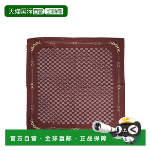 红色 CELINE AW2025 2AWB60ZV1GDB5 传统斜纹丝绸头巾 女士围巾