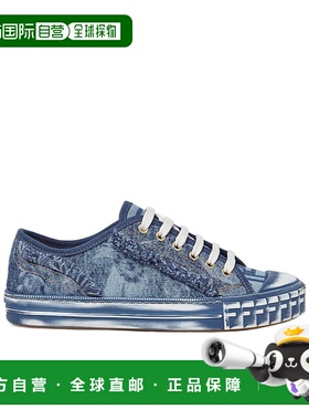 FENDI 女士运动鞋 8E8753AU31F0NHJ SS2025 蓝色 Domino 运动鞋