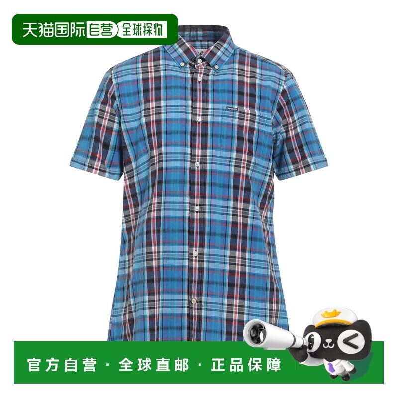 1h可退 潮奢 barbour 巴伯尔 男士 格纹衬衫 blue蓝色 舒适时尚,男装,衬衫,淘宝优惠券,粉丝福利购,淘宝优惠卷