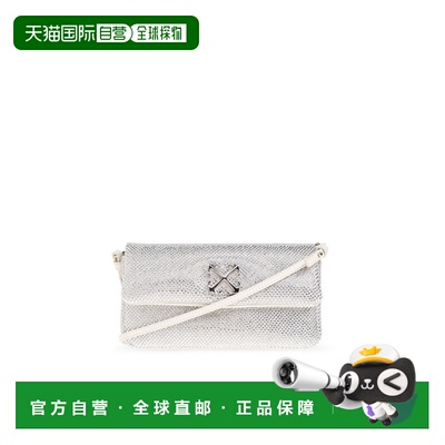 1h可退 潮奢 off-white 女士 银色 Jitney 0.7 Strass 单肩包 OWN