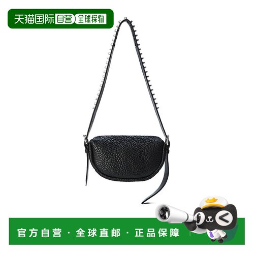 1h可退 ALEXANDER WANG 女士单肩包 20126X30L001 CO 黑色 Ry 斜