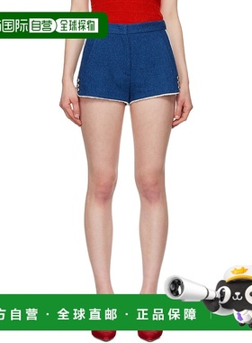 1h可退 潮奢 Msgm 女士 蓝色短裤 3841MDB07257112
