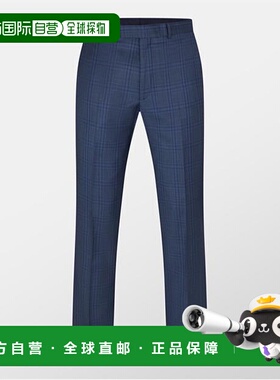 1h可退 潮奢 ted baker 男士 Crux 格纹西装裤 blue蓝色 舒适时尚