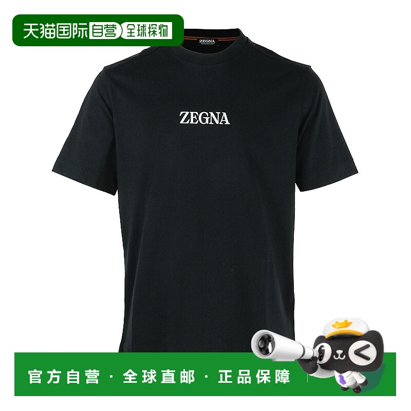 Zegna Logo 印花T恤上衣E7364A777K09男