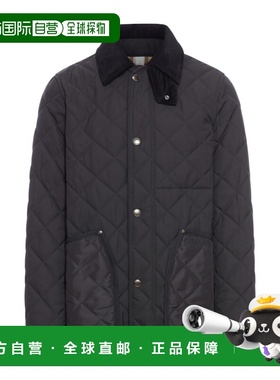 BURBERRY 男士夹克 80964471 CO 黑色 翻领绗缝休闲夹克
